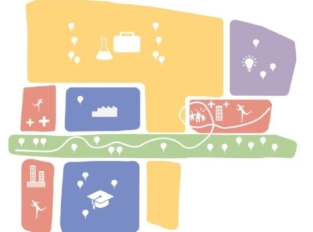 getekende indeling campus