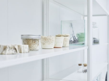 closeup stellagekast met spullen