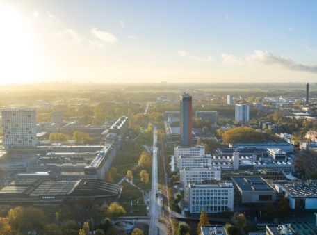 Campus van boven gezien